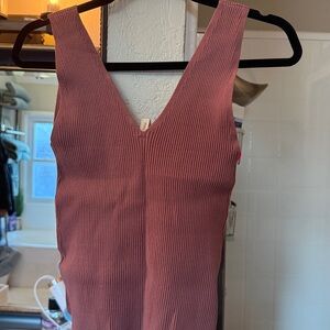 Wishlist Deep Mauve Ribbed bodysuit